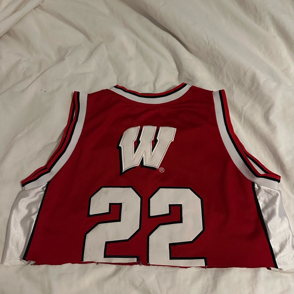 Wisconsin cropped basketball jersey